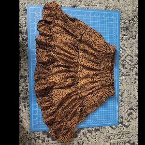 Leopard crimson mini skirt